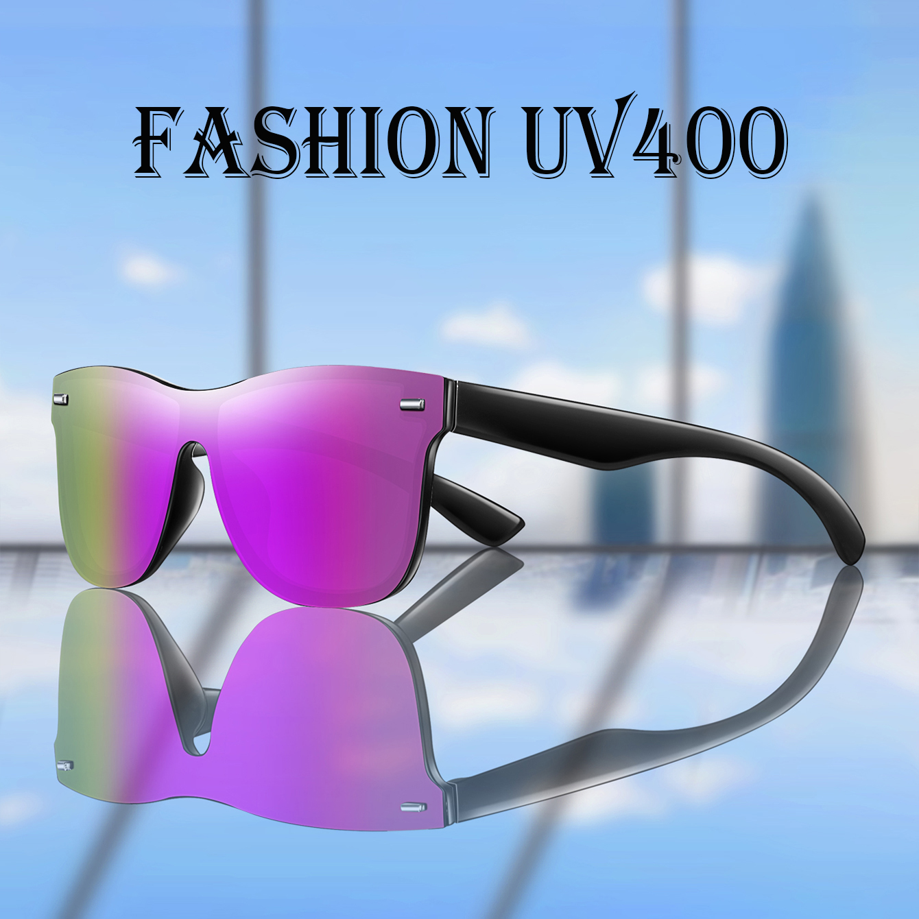 Cycling Zones - Men Women Fashion Windproof Square Sunglasses
