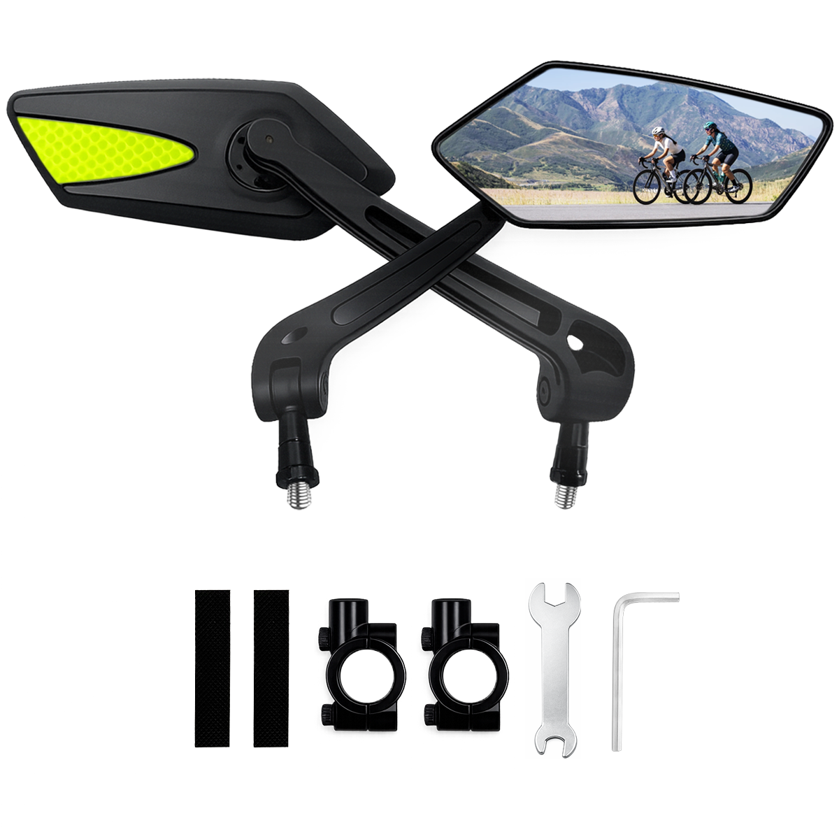 Cycling Zones - 1 Pair Adjustable Handlebar Bike Mirror,