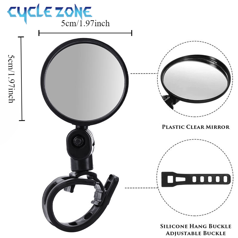 2PCS Bicycle Rearview Mirror 3 - Cycling Zones avis et prix