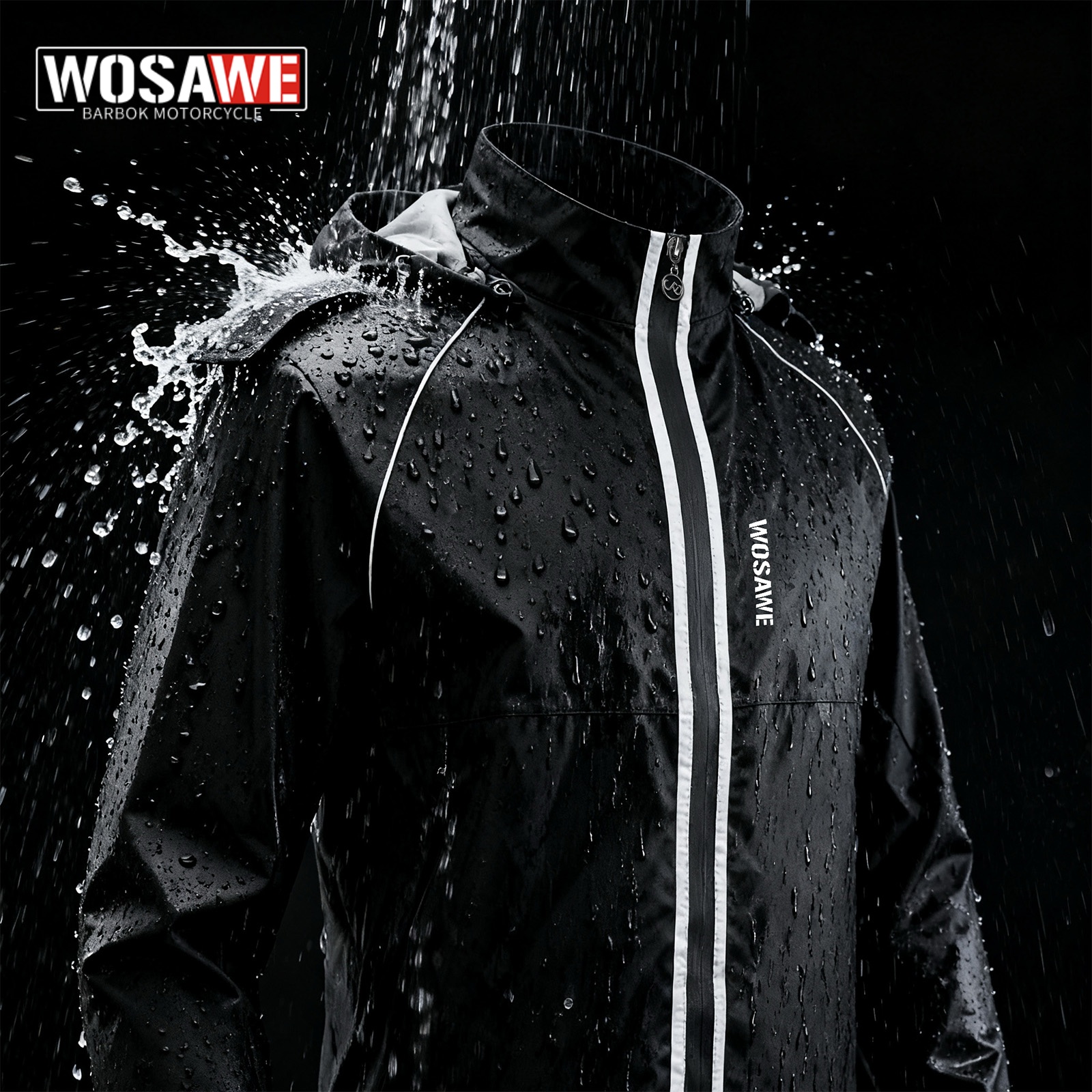 WOSAWE Reflective Motorcycle R - Cycling Commuter Rain Jacket avis et prix