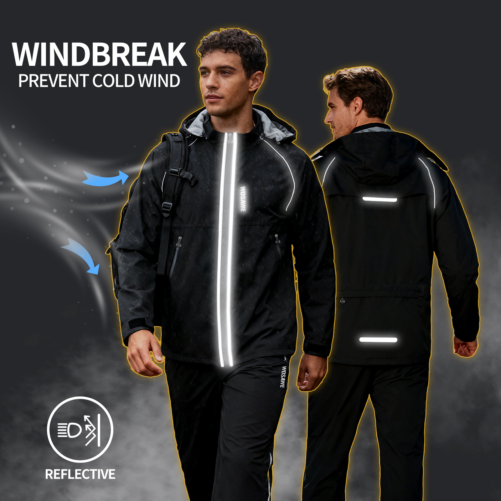 WOSAWE Reflective Motorcycle R - Cycling Commuter Rain Jacket avis et prix
