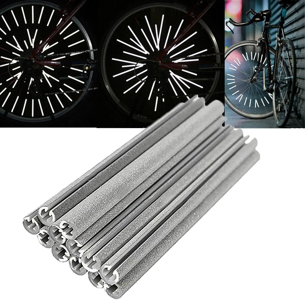 12pcs/set Bicycle Spoke ABS Hi - Spoke Reflector Set avis et prix