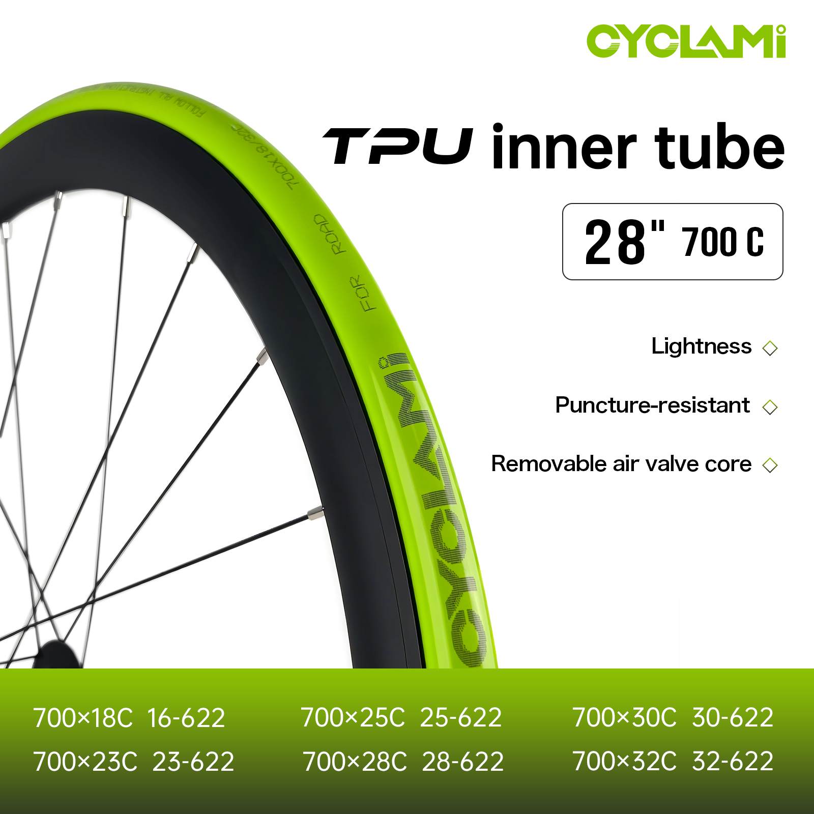 CYCLAMI Ultralight TPU Bike In - Inner Tube 700C avis et prix