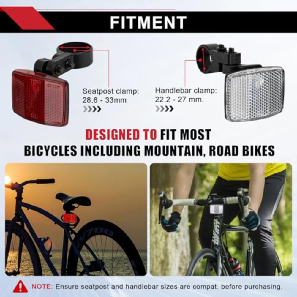 8PCS Bike Reflector Kit Night  - Spoke Reflector Set avis et prix