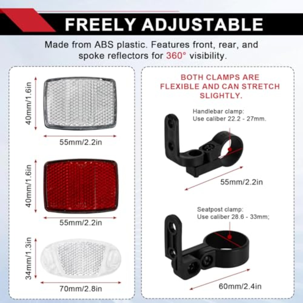 8PCS Bike Reflector Kit Night  - Spoke Reflector Set avis et prix