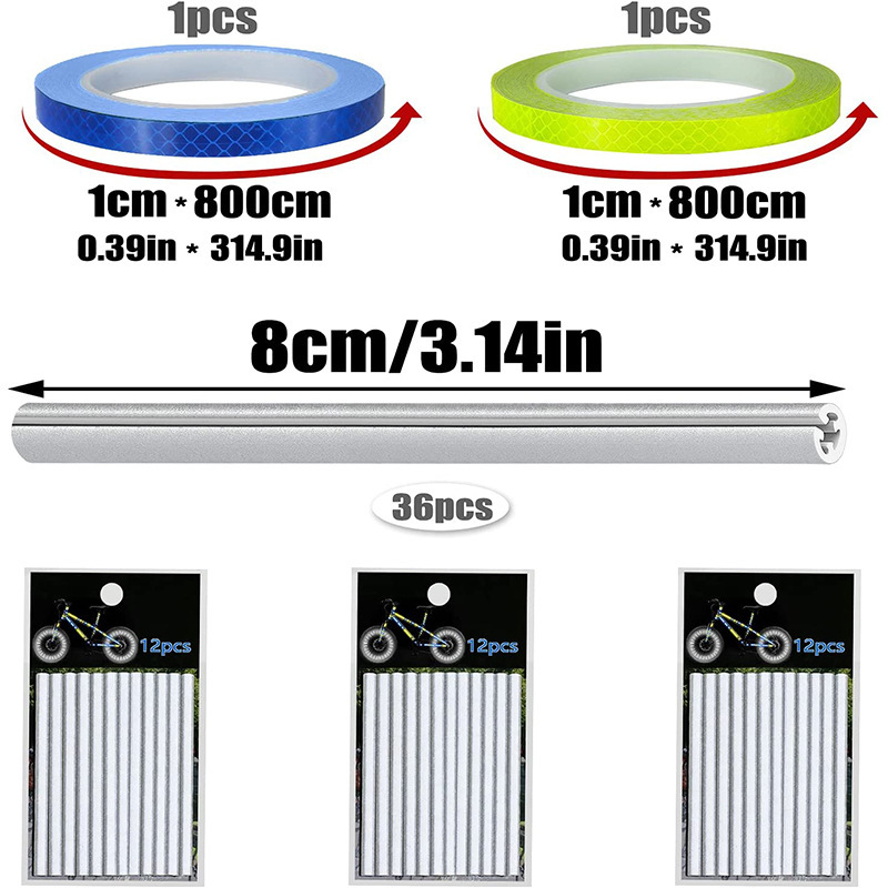 Green Outline Bike Spoke Refle - Spoke Reflector Set avis et prix