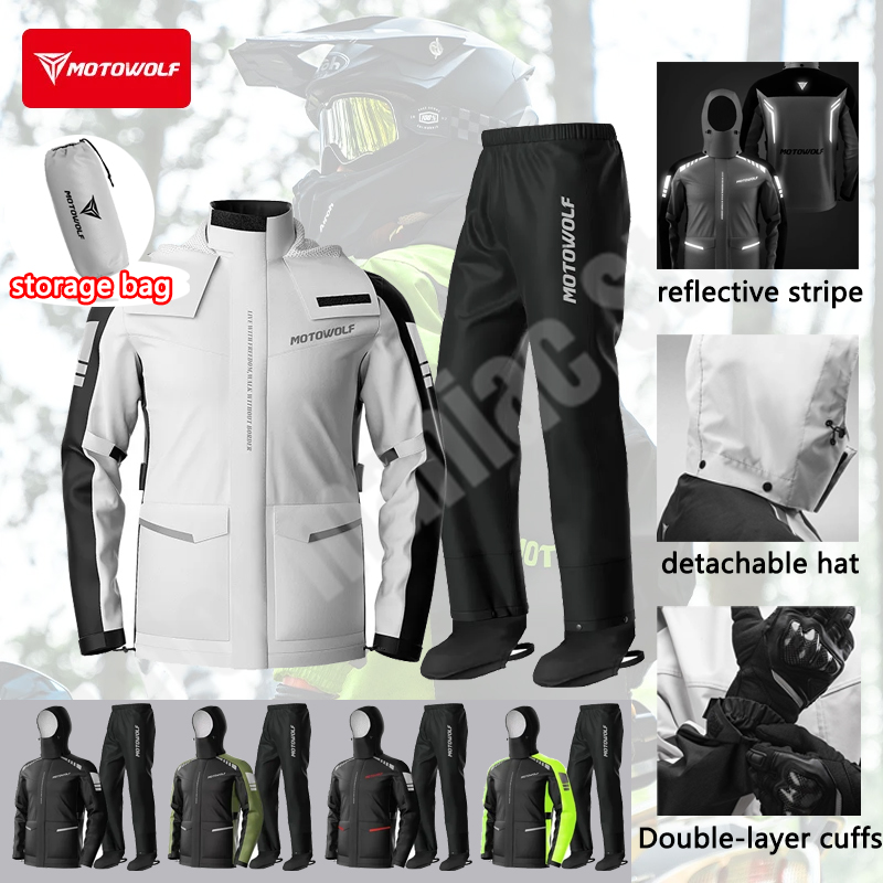 Motorcycle Reflective Raincoat - Cycling Commuter Rain Jacket avis et prix