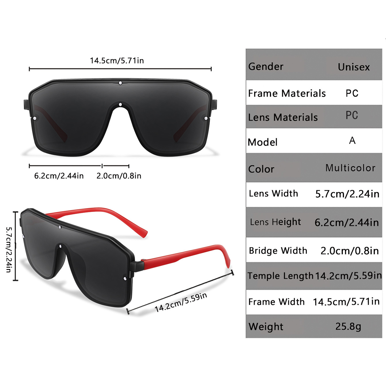 New Brand Square Big Frame Sun - Cycling Zones avis et prix