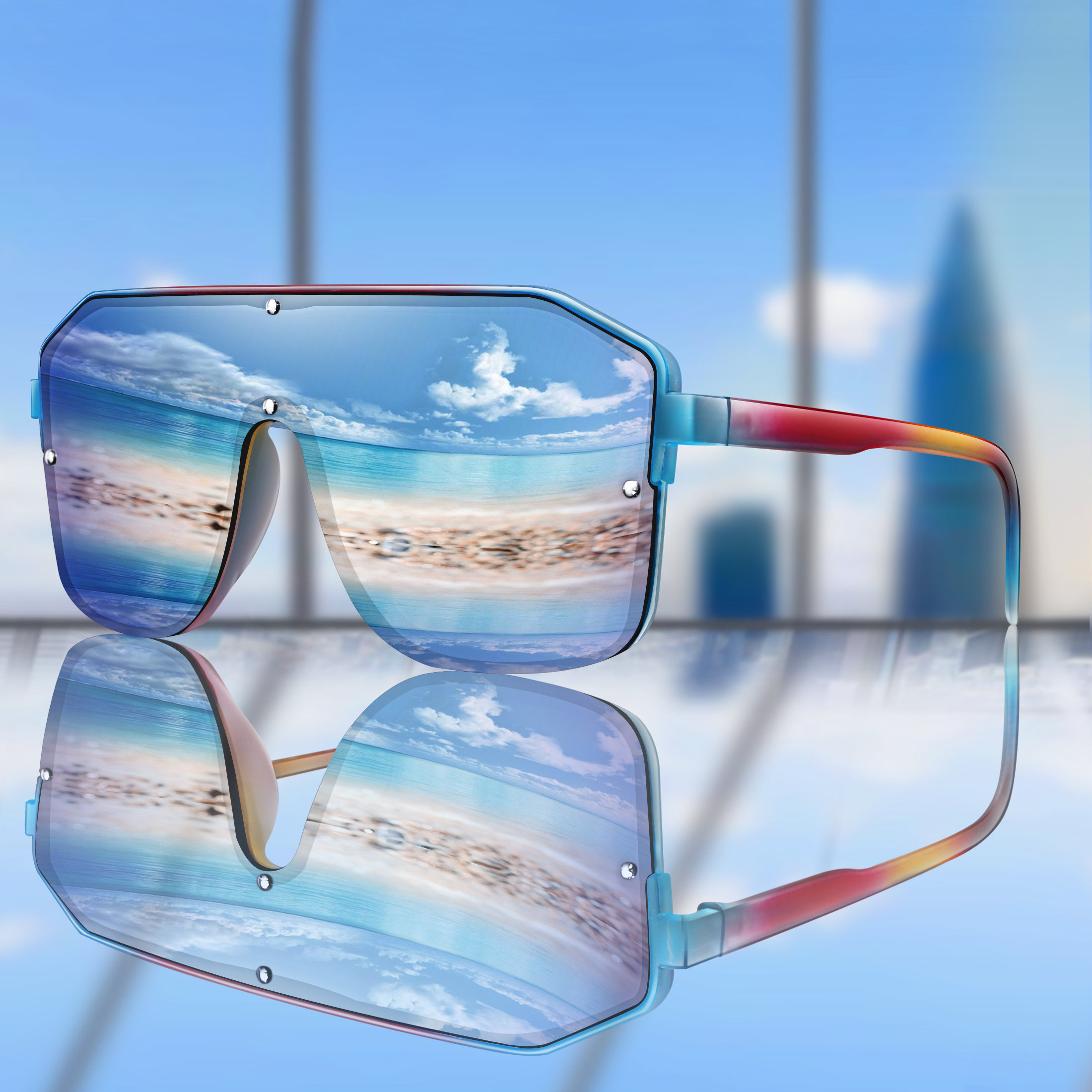 New Brand Square Big Frame Sun - Cycling Zones avis et prix