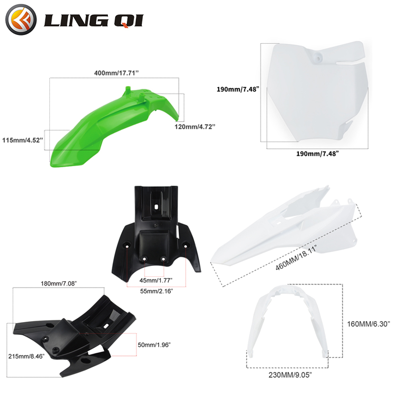 LINGQI RACING KT50 Motorcycle  - Fender Mudguard Set avis et prix