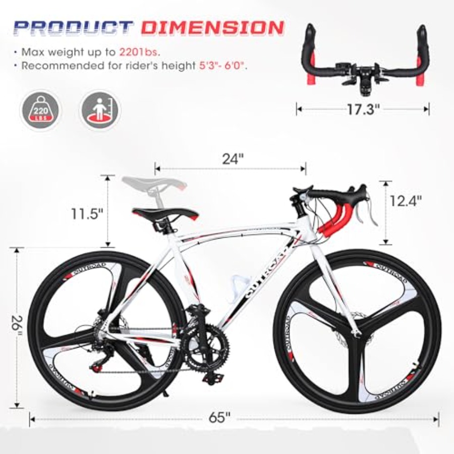 Road commuter bike for men and - Commuting With Road Bike avis et prix