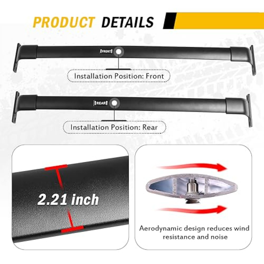 220lbs Cross Bar Roof Rack for - Cargo Rack Aluminum avis et prix
