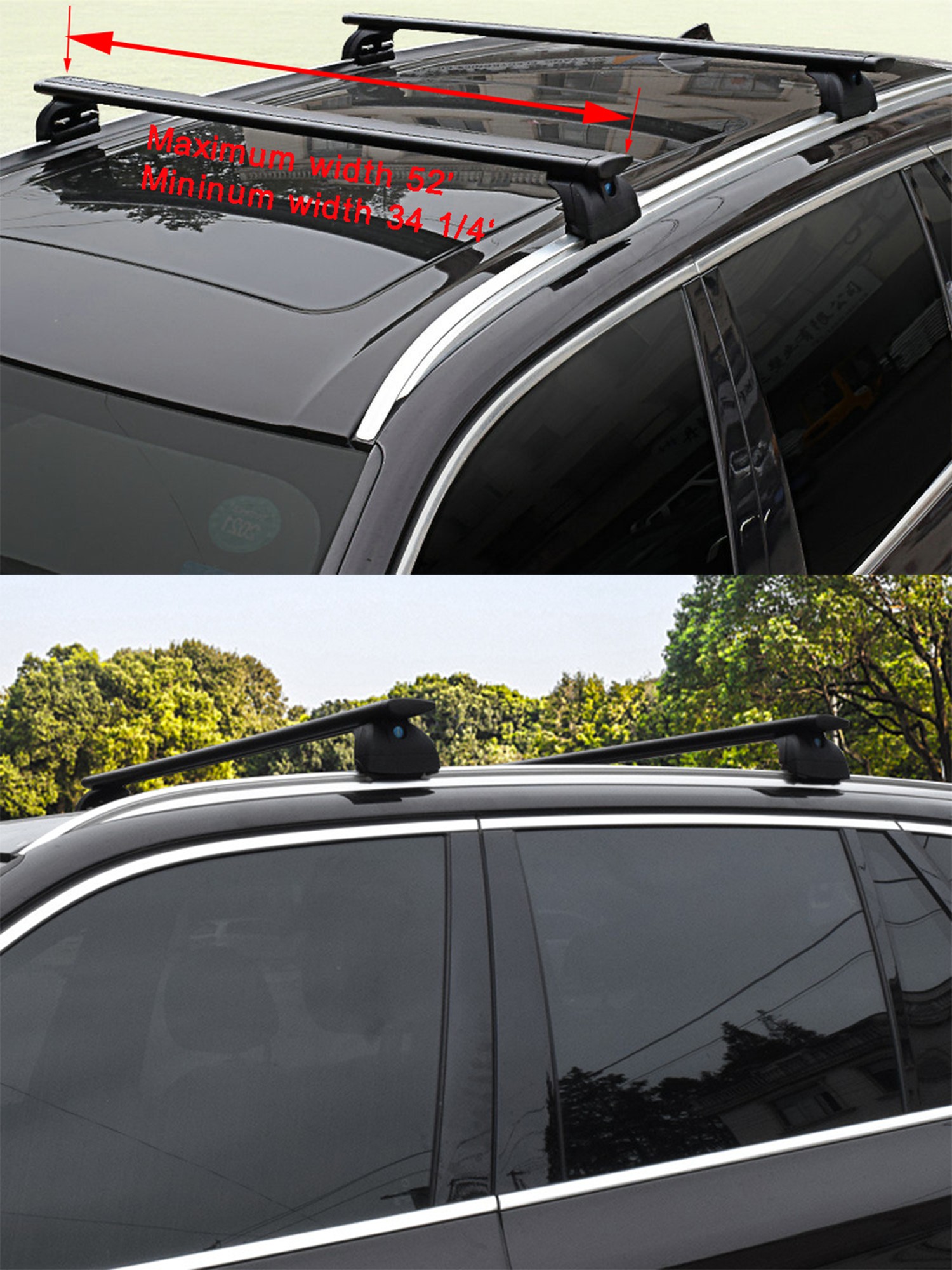 2PCS Aluminum Ajustable Crossb - Cargo Rack Aluminum avis et prix