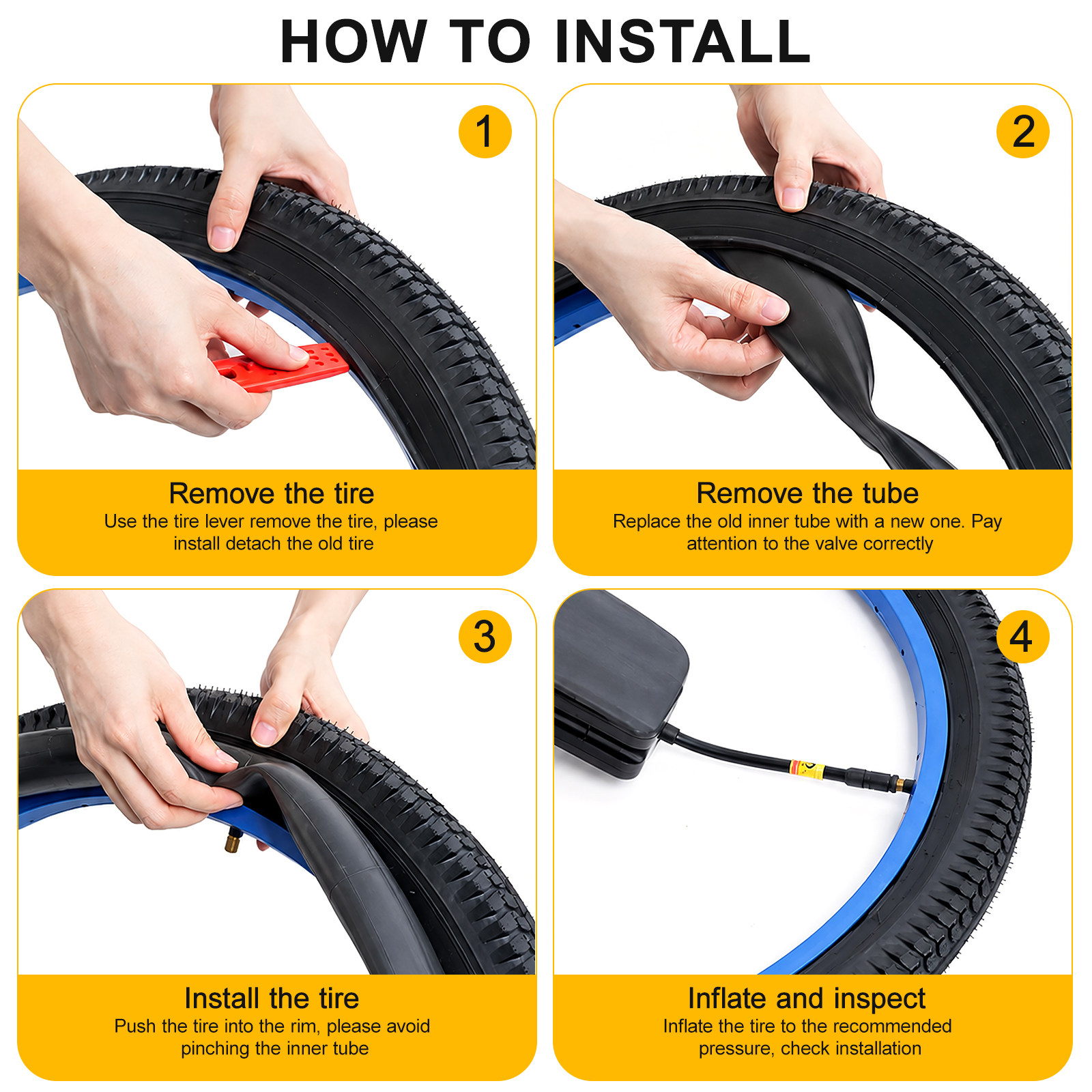 2Pcs Inner Tube for Bicycle 26 - Commuting With Road Bike avis et prix