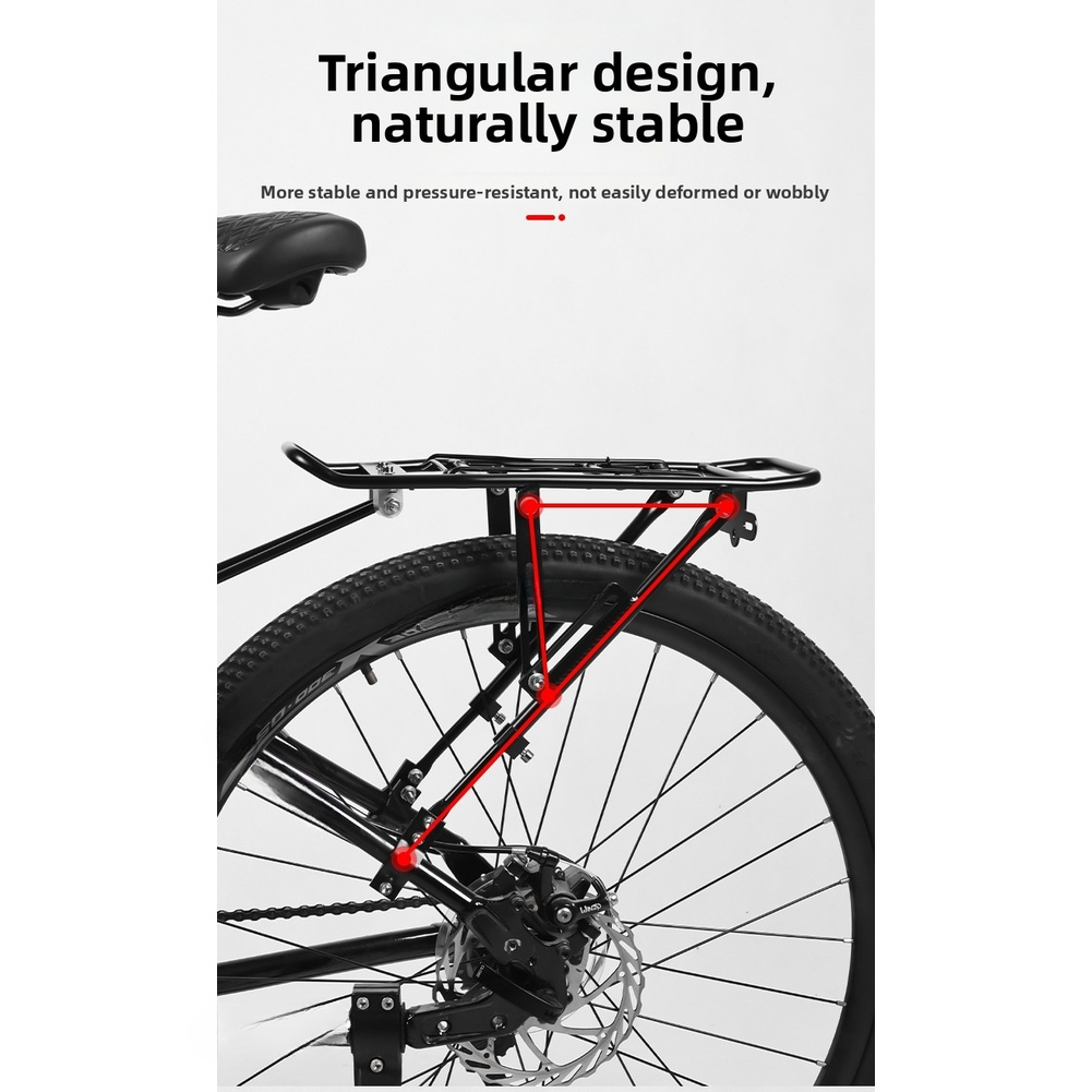 Bike Rear Rack For Disc Brake  - Cargo Rack Aluminum avis et prix