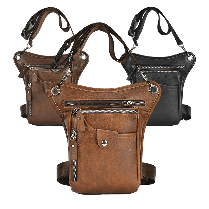 Vintage Pu Leather Waist Pack  - Cycling Commute Bag avis et prix