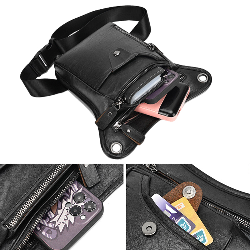 Vintage Pu Leather Waist Pack  - Cycling Commute Bag avis et prix