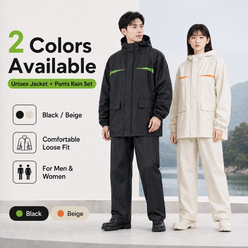 Unisex 2-Piece Waterproof Cycl - Cycling Commuter Rain Jacket avis et prix