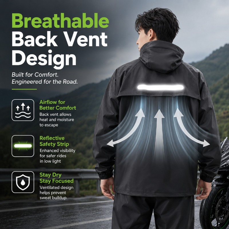 Unisex 2-Piece Waterproof Cycl - Cycling Commuter Rain Jacket avis et prix