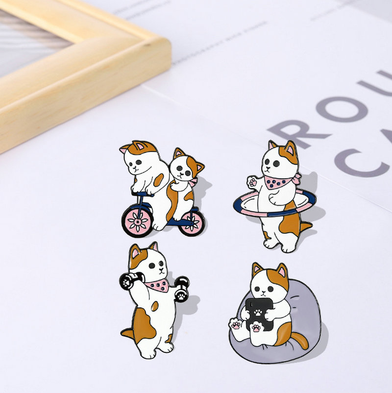 Funny Cats Enamel Pin Custom C - Cycling Commute Bag avis et prix