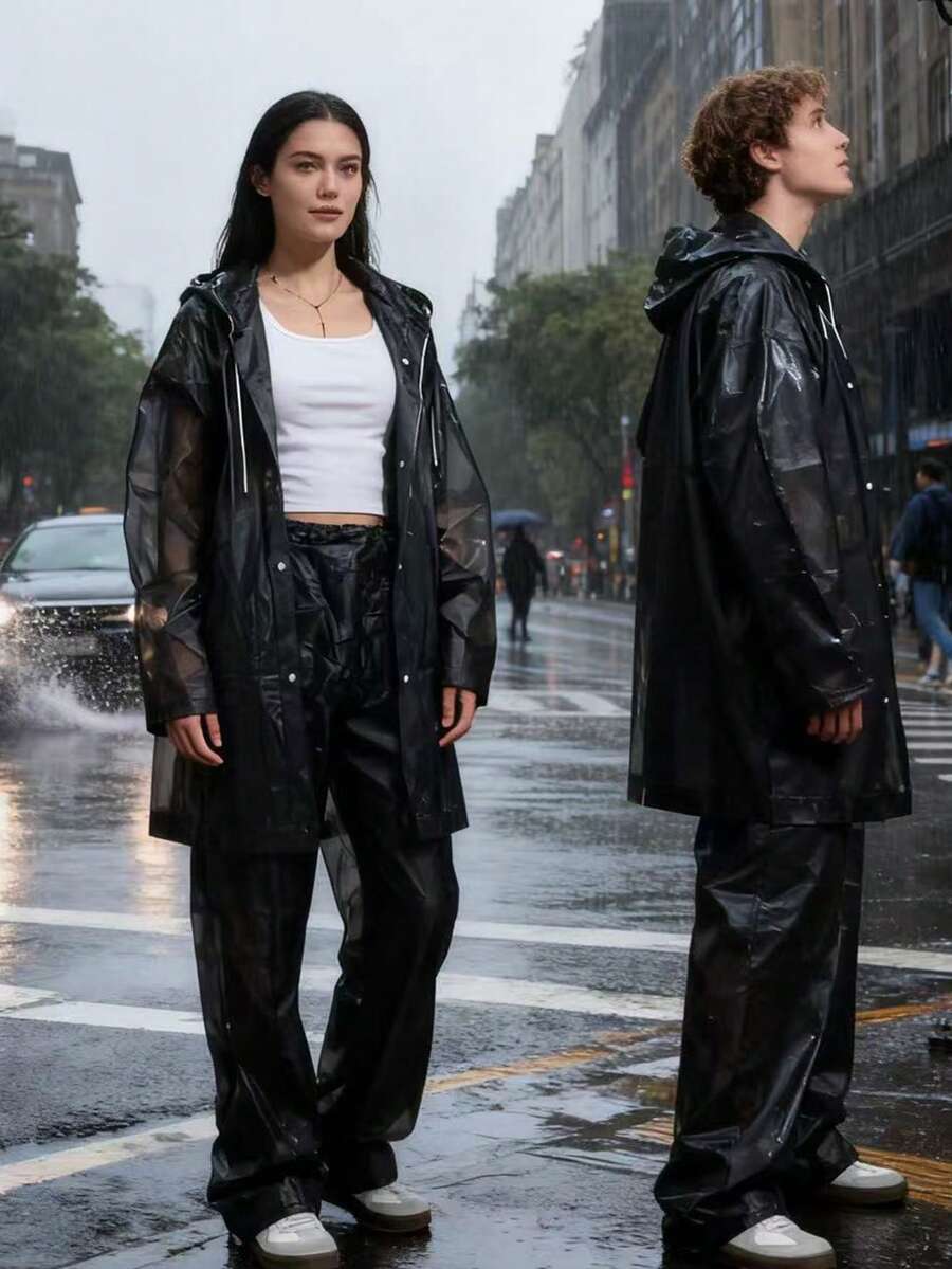 2pcs Unisex full-body rain sui - Cycling Commuter Rain Jacket avis et prix