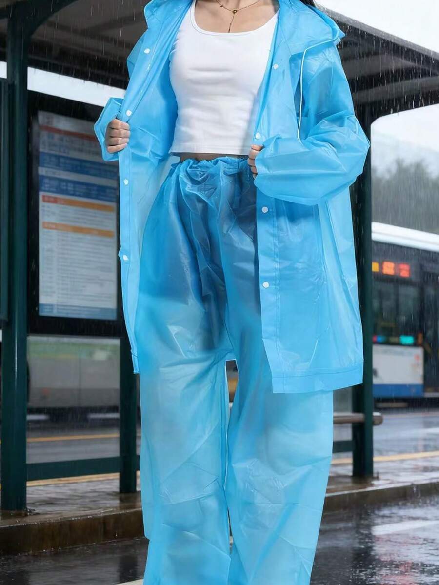 2pcs Unisex full-body rain sui - Cycling Commuter Rain Jacket avis et prix