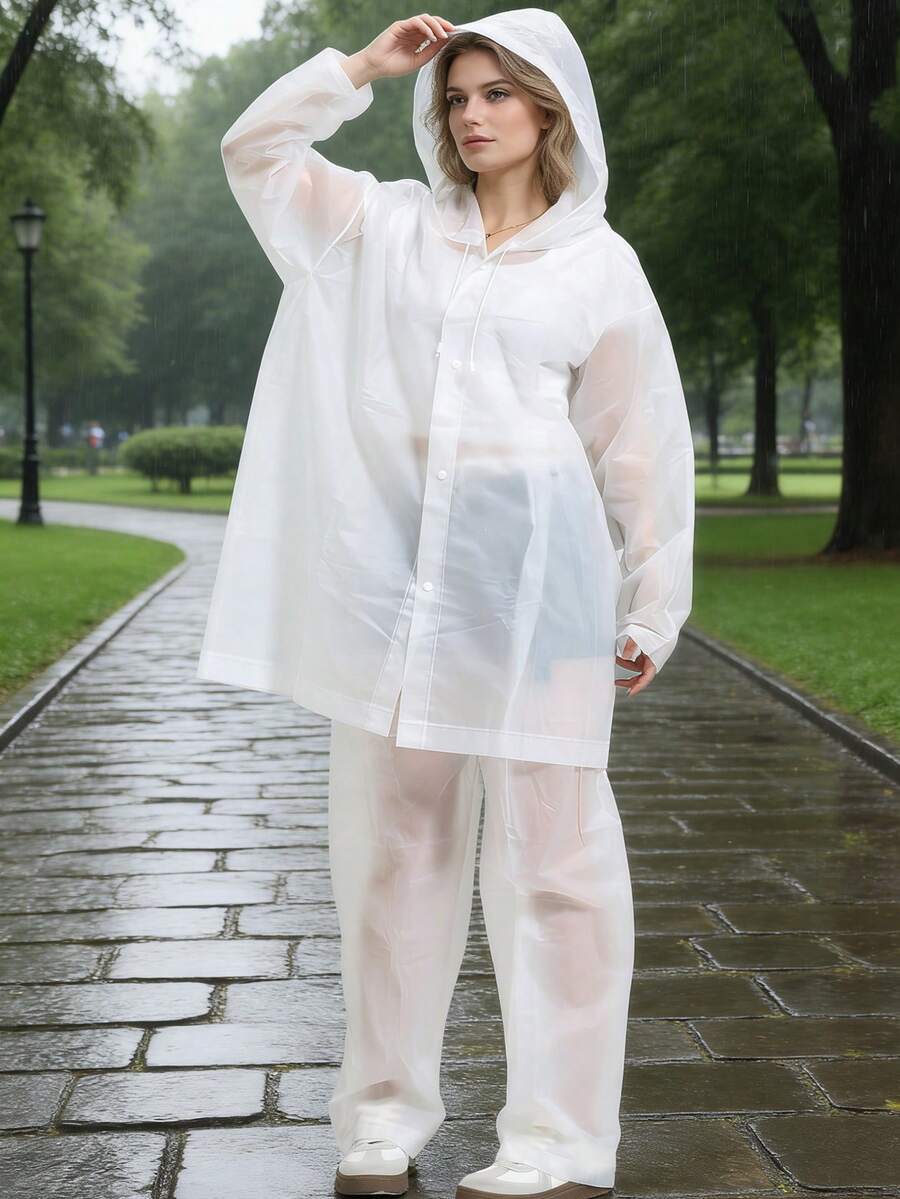 2pcs Unisex full-body rain sui - Cycling Commuter Rain Jacket avis et prix