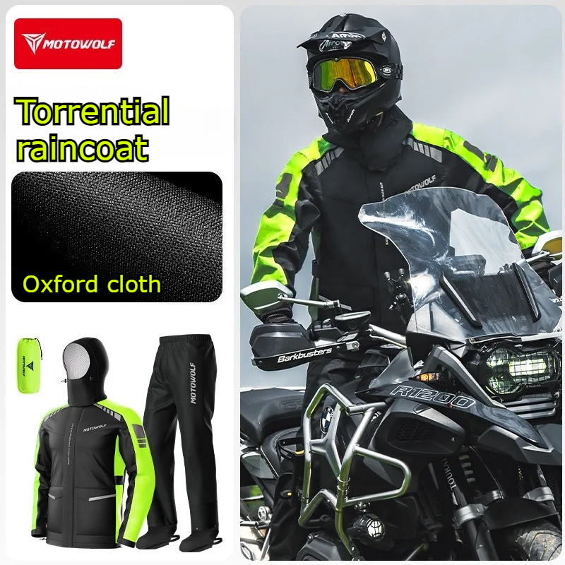 Motowolf Reflective Motorcycle - Cycling Commuter Rain Jacket avis et prix